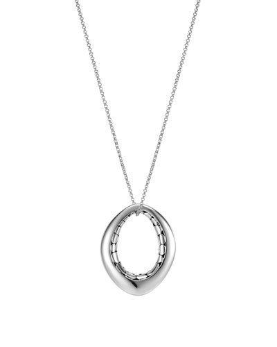 Kali Pebble Silver Pendant Necklace