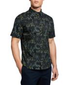 Men's Short-sleeve Floral Graphic