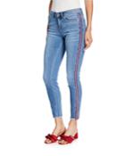 Track Stripe Cropped Jeans