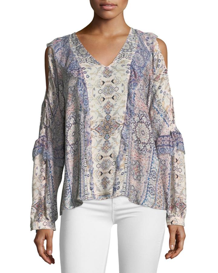 Alice Printed Cold-shoulder