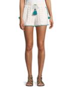 Embroidered Tassel-tie