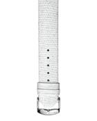 20mm Embossed Leather Watch Strap, White/silver