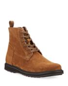 Star Lace-up Suede Zip Boots