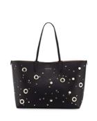 Grommet Medium Shopper Tote Bag, Black