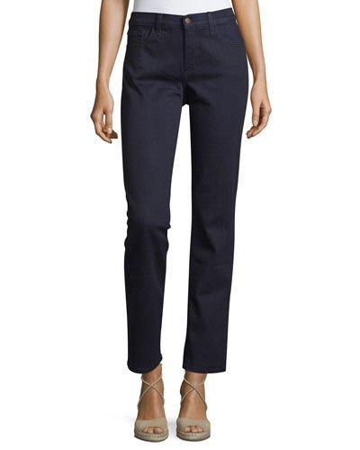 Georgia Mid-rise Skinny Jeans, Dark Enzyme