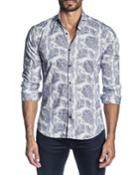 Men's Long-sleeve Scroll Printed