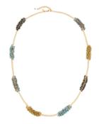 Beaded Crystal Station Necklace