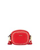 Nina Dollaro Leather Crossbody Bag, Red
