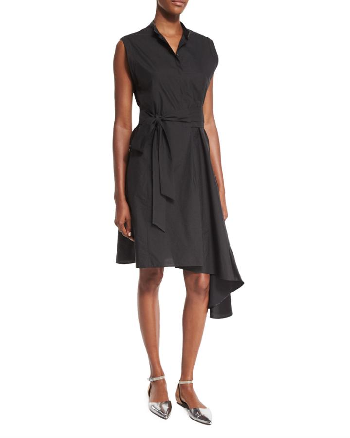 Slvless Cotton Assymetrical