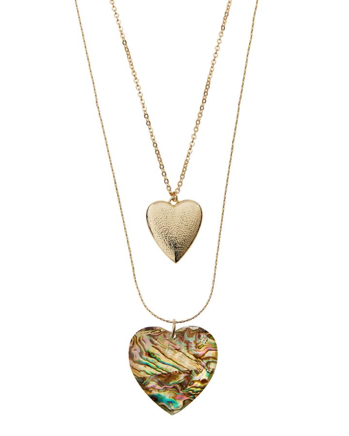 Multilayer Heart Necklace,