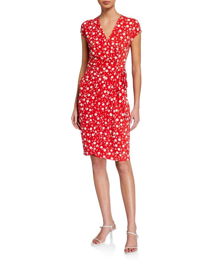 Flowing Flowers Wrap Dress
