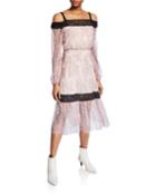 Sheer-mesh Dress With