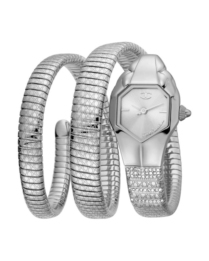 22mm Glam Snake Coil Bracelet Watch,