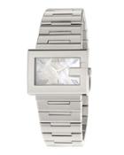 G-rectangle Stainless Steel Watch, White
