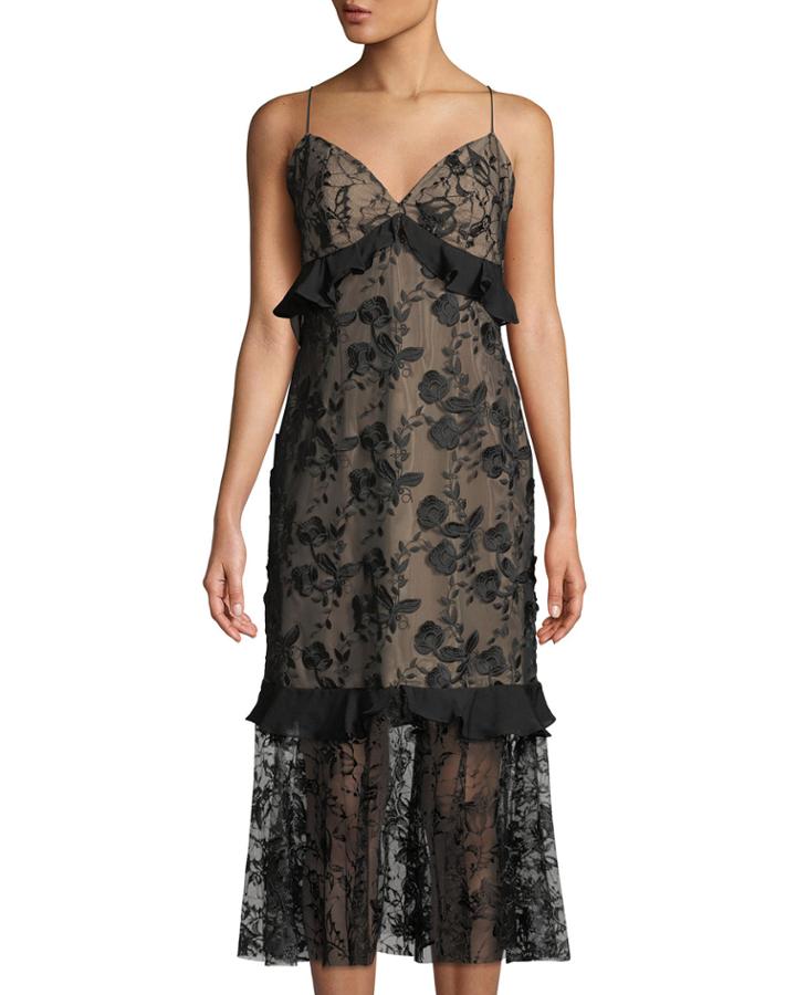 Paris Fringe Floral Mesh