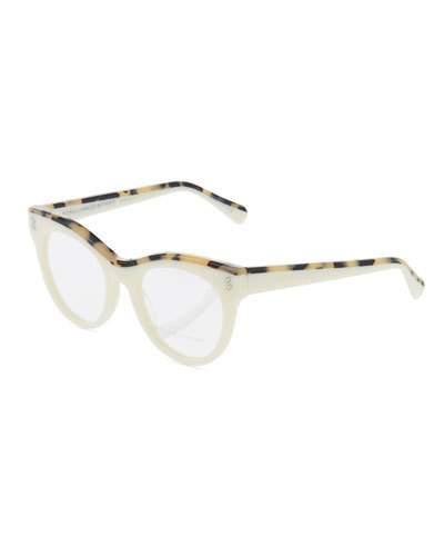 Round Contrast-trim Acetate Optical Glasses