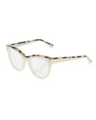 Round Contrast-trim Acetate Optical Glasses