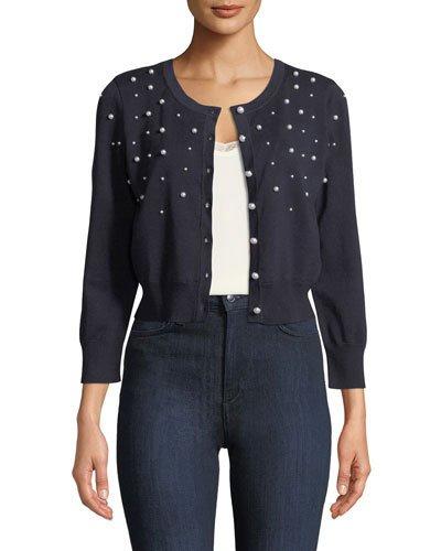 Pearlescent Beaded Cropped
