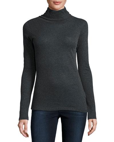 Cotton/cashmere Long-sleeve Turtleneck