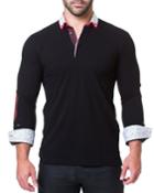 Men's Newton Geometric Long-sleeve Polo