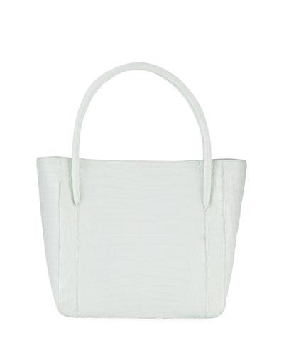Crocodile Square Shopper Tote Bag, Green C6