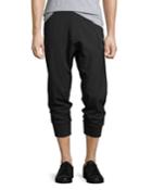 Drop-crotch Jogger Pants W/ Military Patches