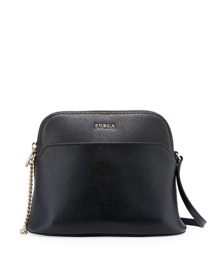 Miky Xl Saffiano Leather Crossbody Pouch Bag