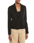 Patch-pocket One-button Blazer