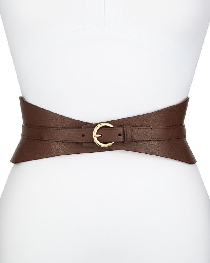 Leather Corset Belt, Brown