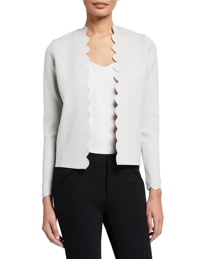 Scallop Trim Cardigan