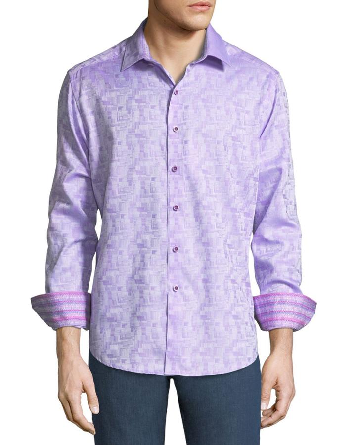 Men's Classic-fit Harvershire Scratched Jacquard