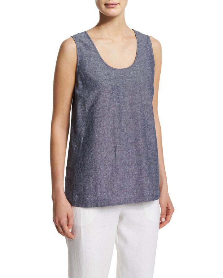 Sleeveless Cross-dye