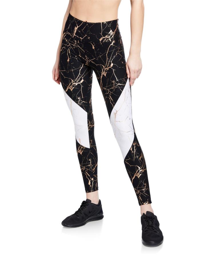 Metallic Marbled Colorblock Ankle