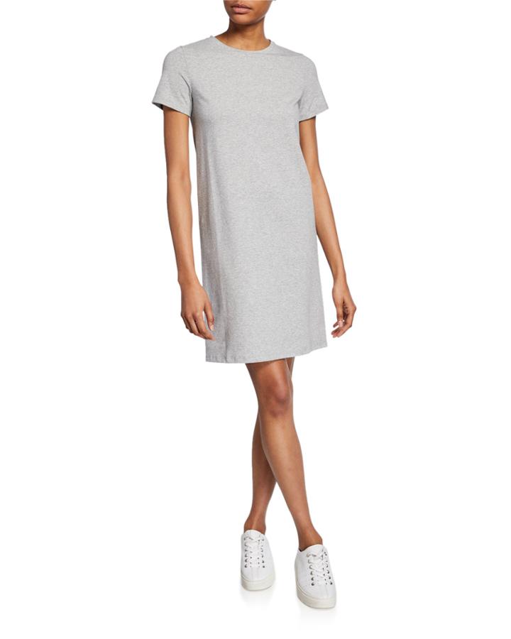 Continuous Rubric Stretch-knit Short-sleeve Tee Dress