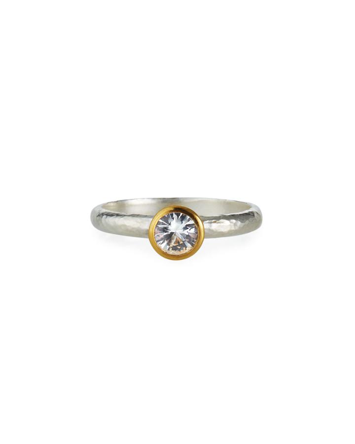 Skittle Ring In White Sapphire,