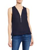 Zip-front Sleeveless
