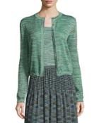 Space-dyed Lurex&reg; Cropped Cardigan