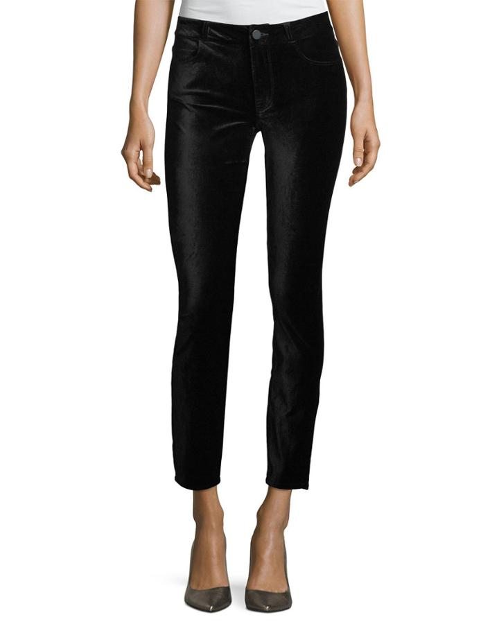 Verdugo Mid-rise Ankle Velvet Pants