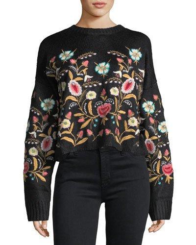 Solaris Embroidered Cropped
