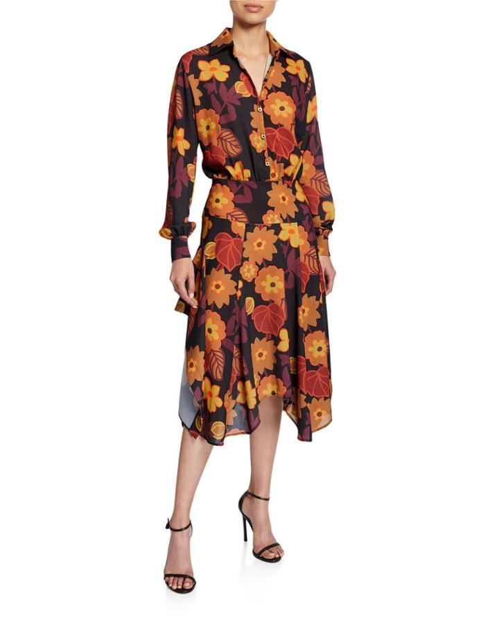 Natasha Asymmetrical Floral-print