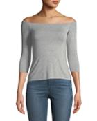 Jacquile 3/4-sleeve Off-the-shoulder Top