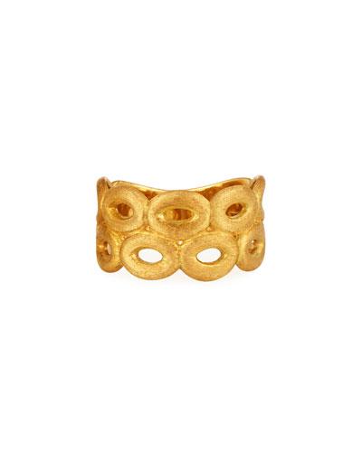 Siviglia 18k Two Row Link Ring,