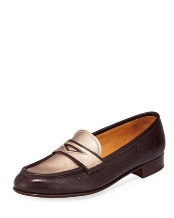 Leather Penny Loafer With