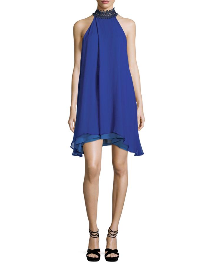 Catarata Halter-neck Chiffon Tent Dress