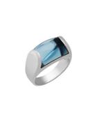 Tronchetto 18k Domed Blue Topaz Ring,