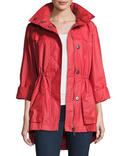 Rolled-sleeve Anorak Jacket