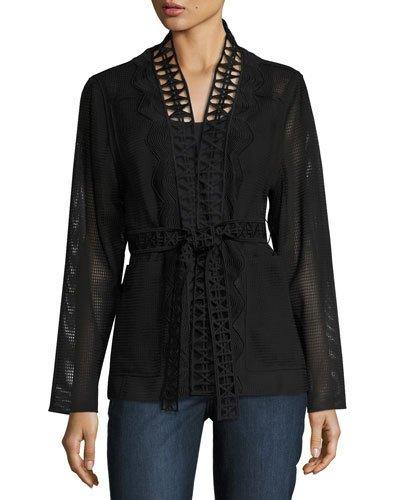Maliah Textured Topper Jacket, Black
