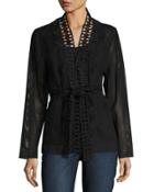 Maliah Textured Topper Jacket, Black