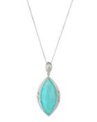 Encore Sterling Silver Amazonite/moonstone Pendant Necklace