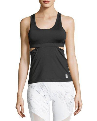 Goddess Cutout Training Top, Black